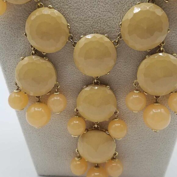 J Crew Long Beige Bib Necklace - Picture 5 of 12